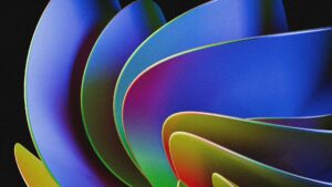 DMS banner 18 | DavidsonMorris Abstract close-up of overlapping multicolored ribbons on a black background, with blue, purple, green, and orange edges.